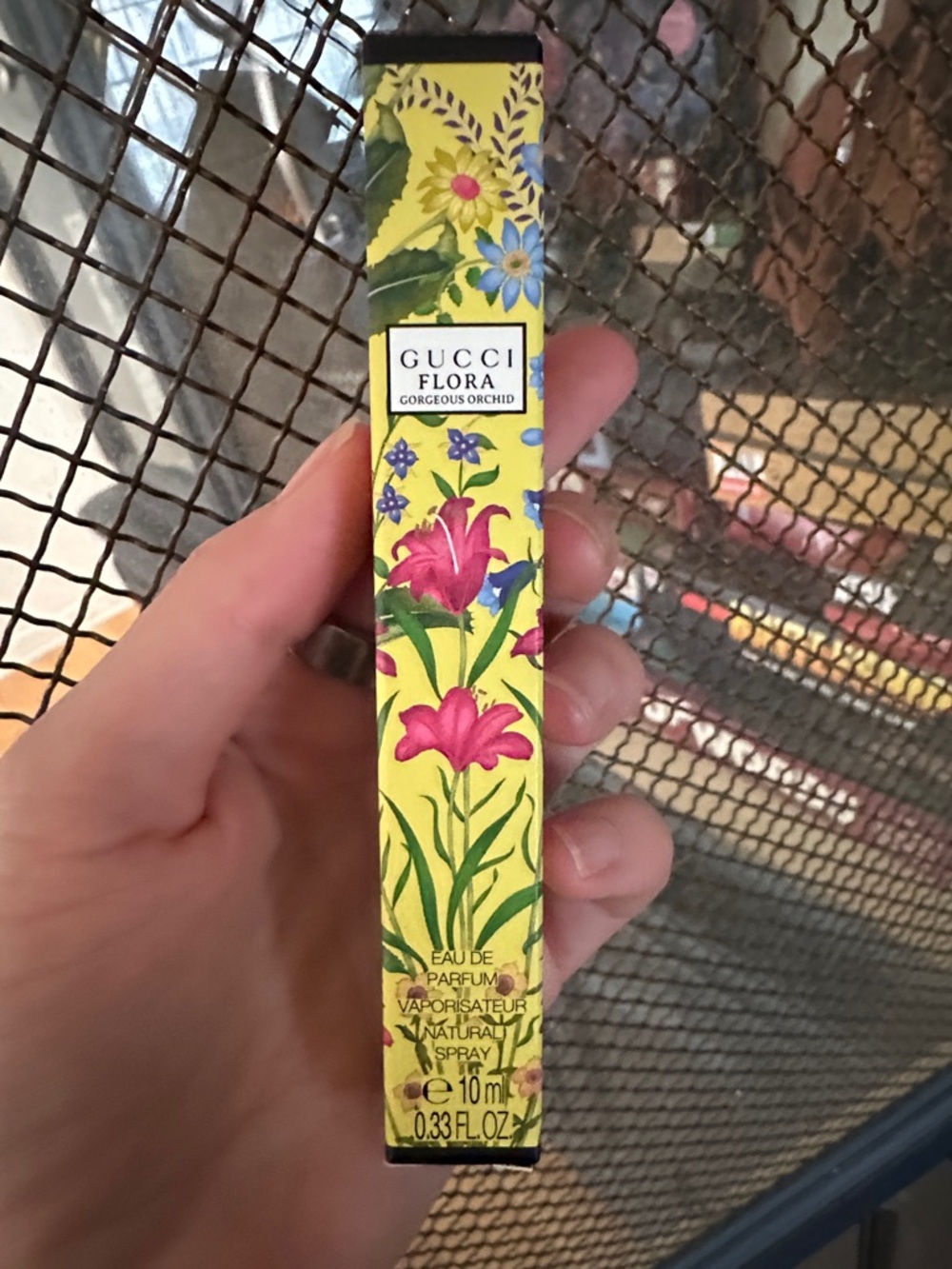 Gucci Flora Gorgeous Orchid Yellow Floral Mini Perfume + Packaging